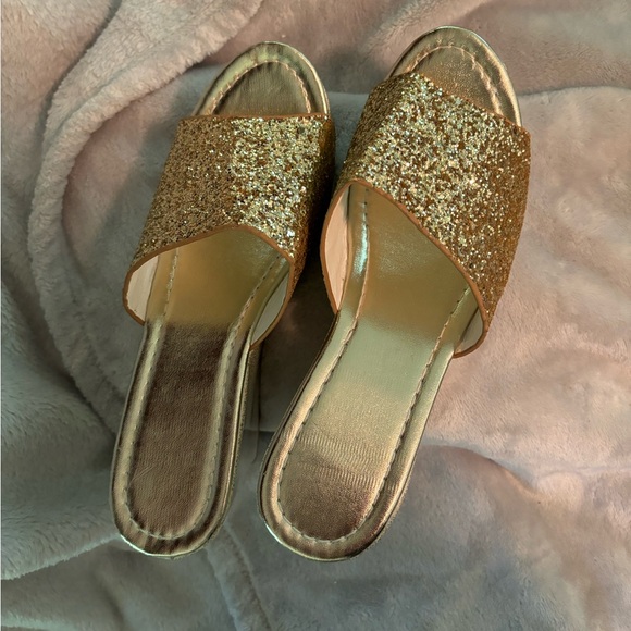 Glitter Mzluyin Wedge Sandals for Women Platform Beach Slide - Picture 2 of 12